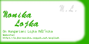 monika lojka business card